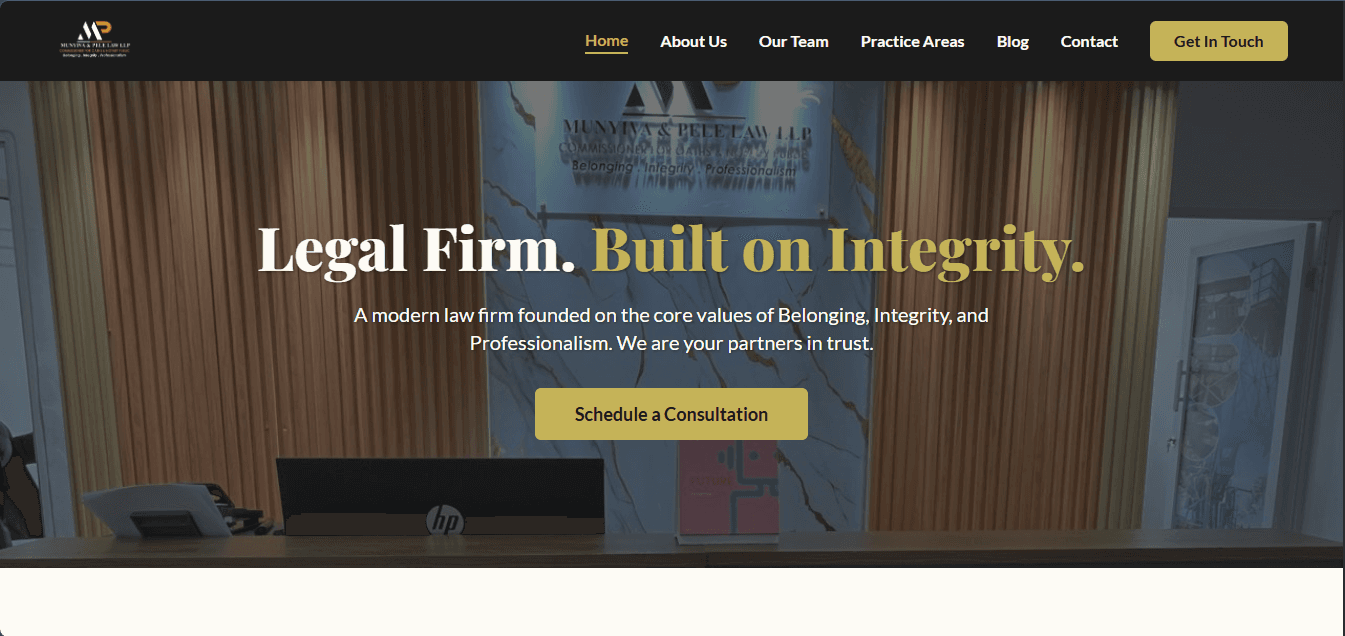 Munyiva & Pele Law Advocates platform layout preview